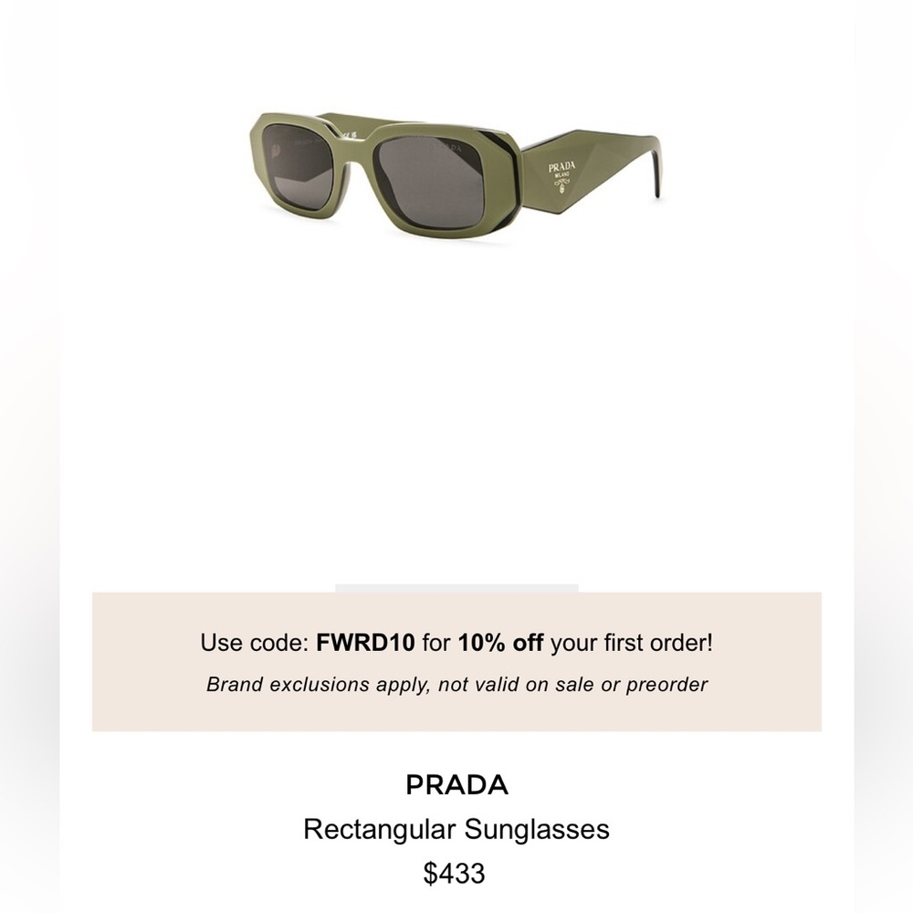 “Prada” - Rectangular Sunglasses